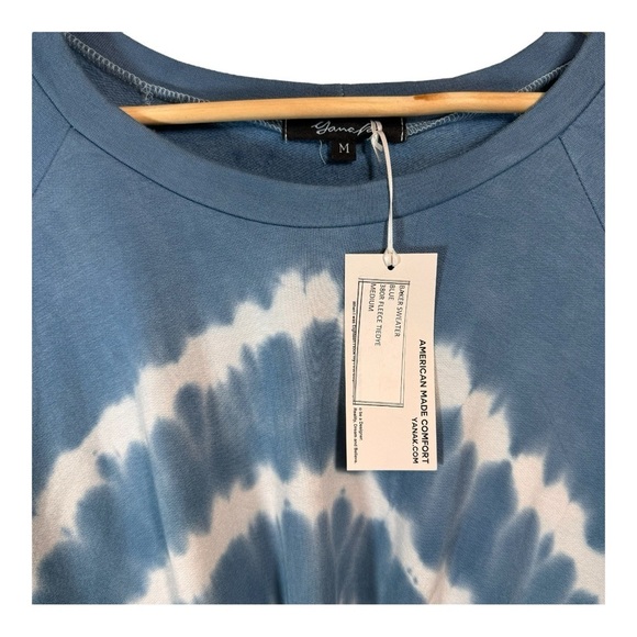 Yana K Baker Sweater in Blue Fleece Tye Die NWT - Picture 3 of 6